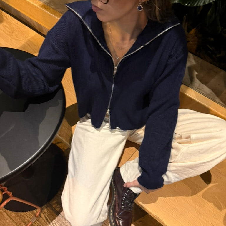 Campera Tejida Moon - Azul