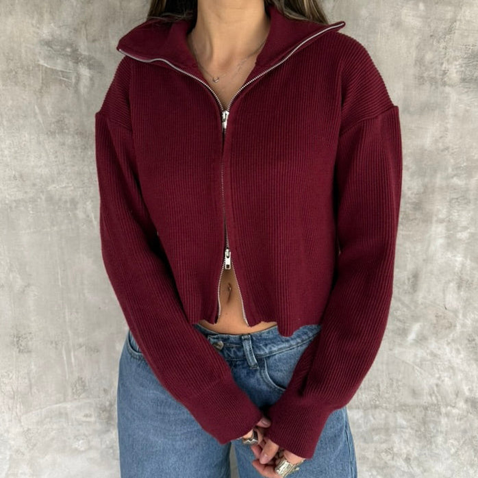 Campera Tejida Moon - Bordeaux