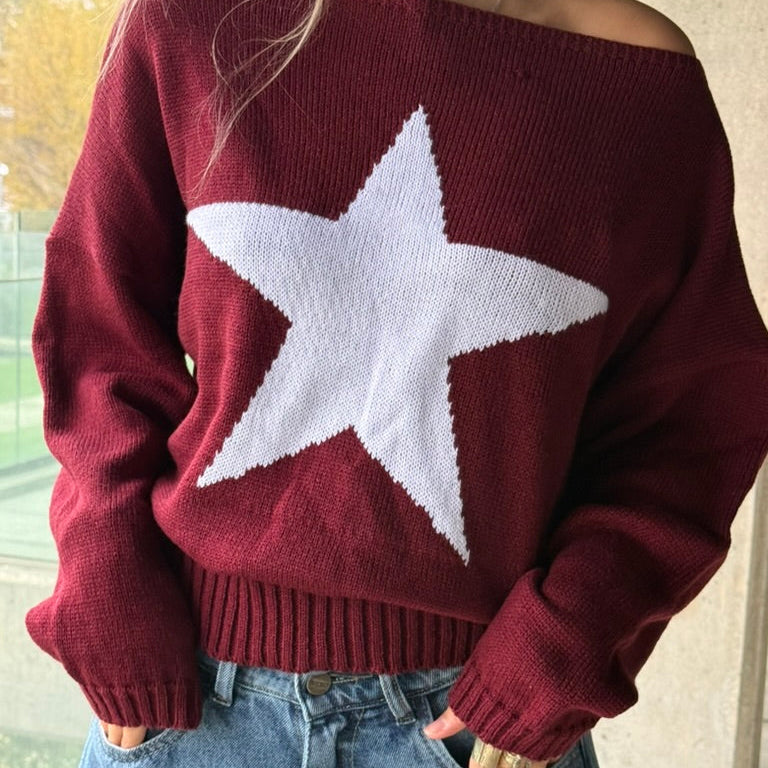 Sweater Star - Bordeaux