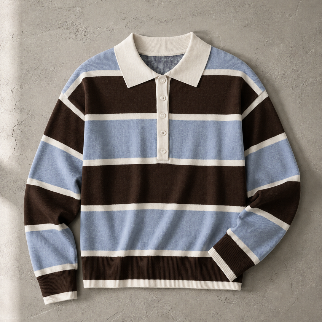 Sweater Polo Milan - Celeste