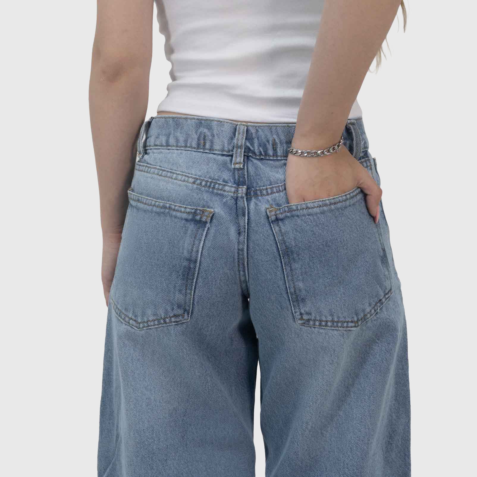 Jean Wide Leg Sky