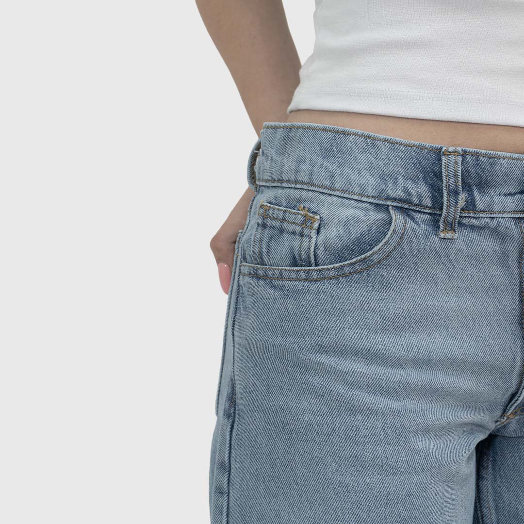 Jean Wide Leg Sky